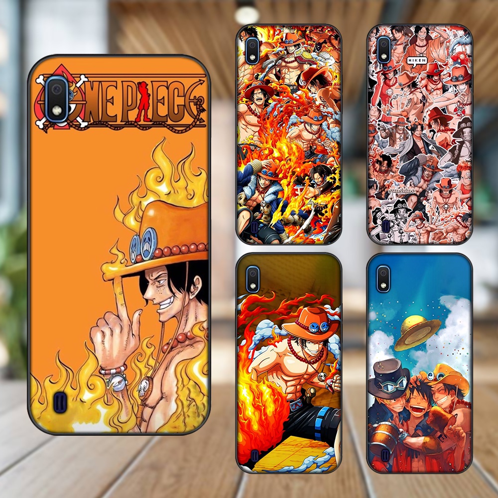 Ốp lưng Samsung A10 viền đen in hình Ace One Piece