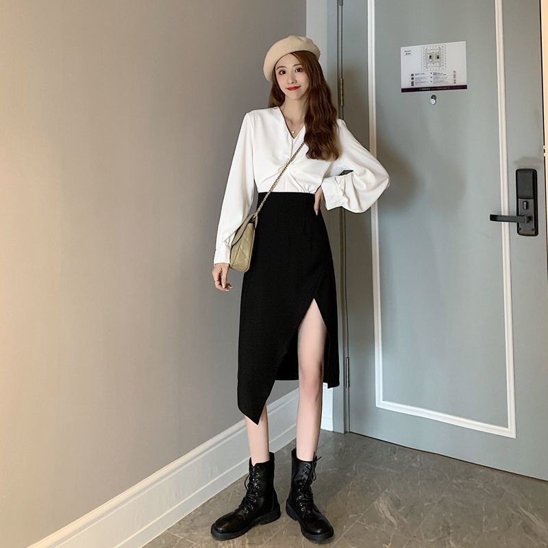 Chân váy Midi dài xẻ tà vạt chéo cá tính phong cách sang trọng có big size Mely's Fashion CV22 | BigBuy360 - bigbuy360.vn