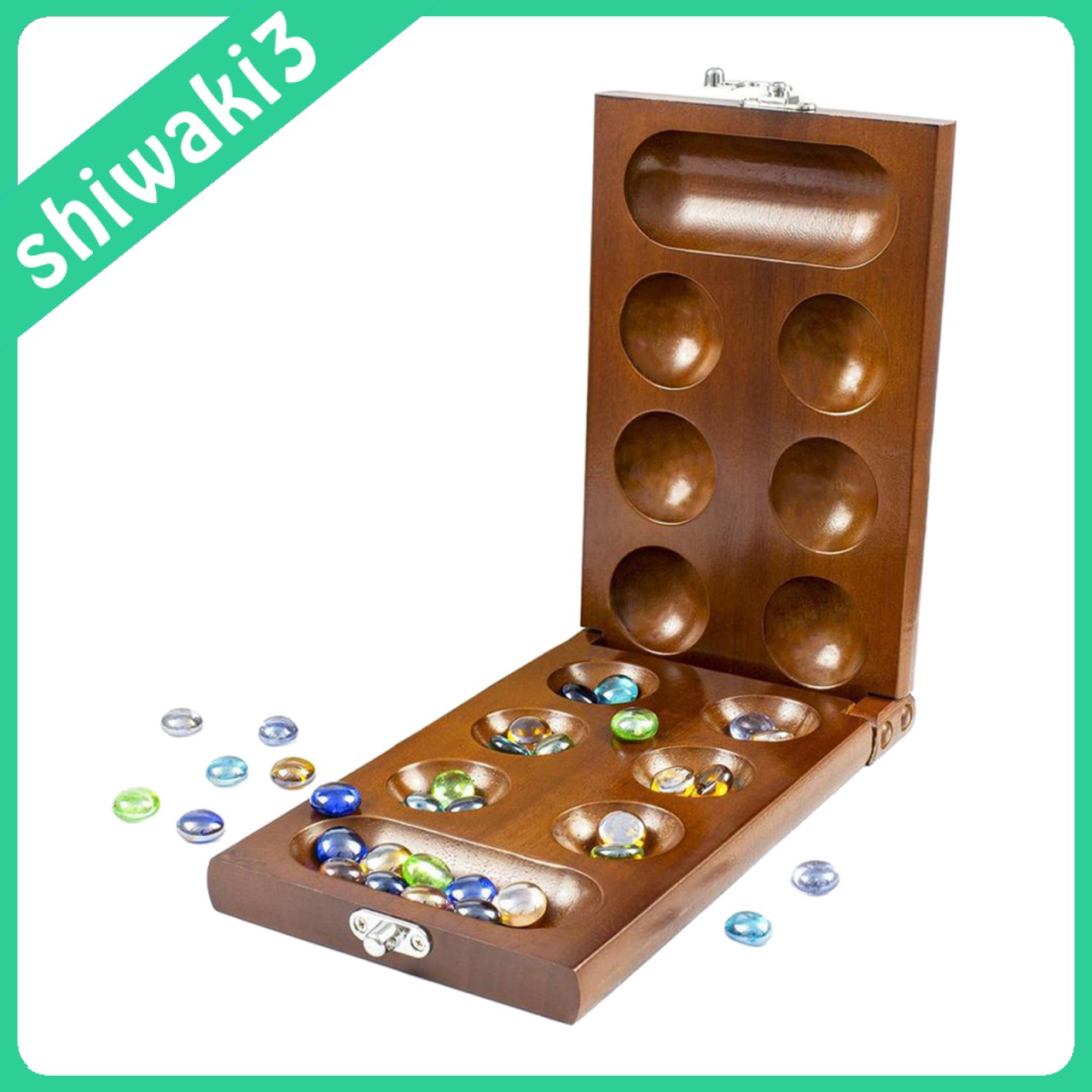 Bộ Trò Chơi Mancala Chiến Lược Bằng Gỗ Cho Trẻ Em Và Người Lớn