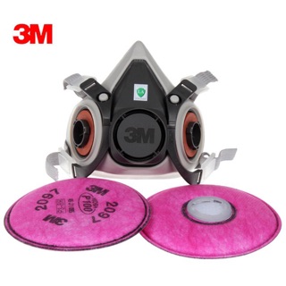 Bộ mặt nạ 3M 6200 kèm phin lọc 3M 2097 Chính hãng, chống bụi, chống khói độc