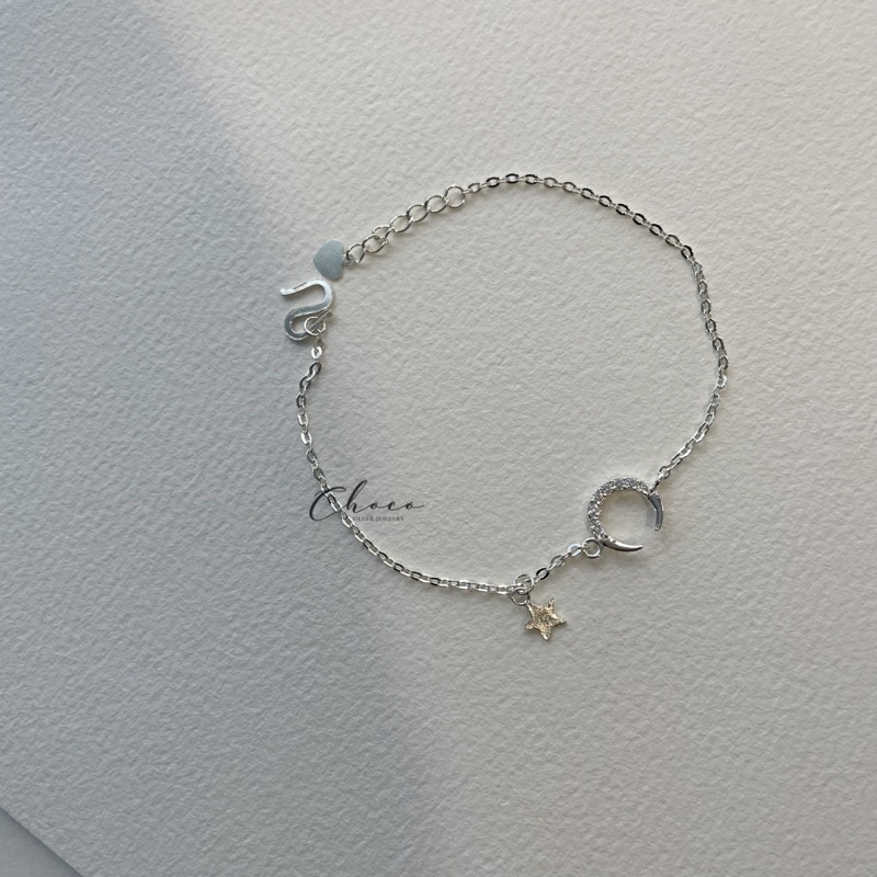 Vòng tay bạc mặt trăng Choco jewelry