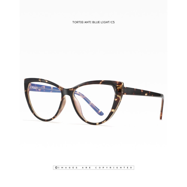 Mắt kính ZEliN gọng phẳng TR90 chống ánh sáng xanh thời trang cho nữ