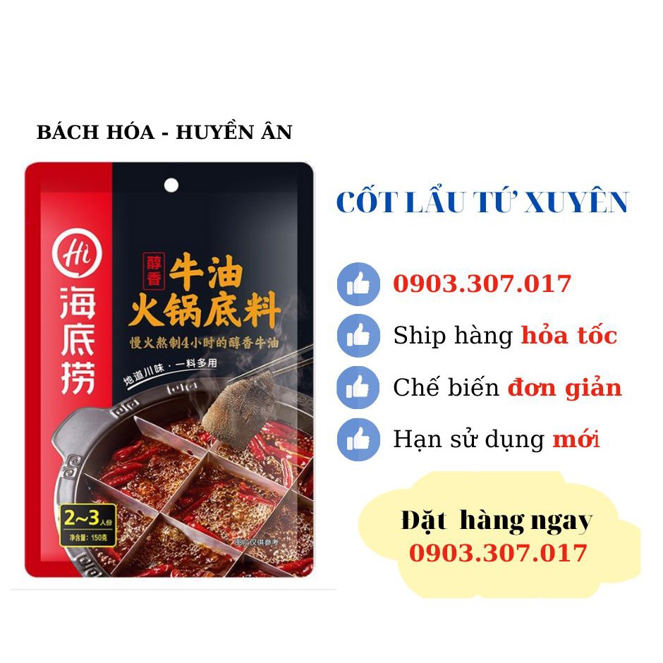 CỐT LẨU HAIDILAO VỊ CAY TÊ TỨ XUYÊN