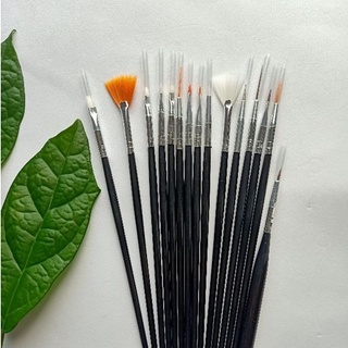 Set cọ vẽ móng mầu đen - 15 cây