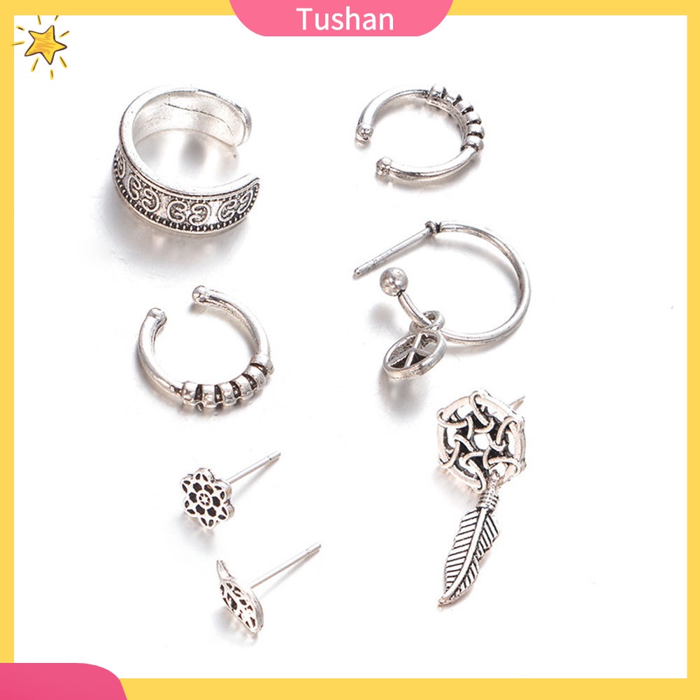 Bộ 7 khuyên tai nữ phong cách vintage xinh xắn