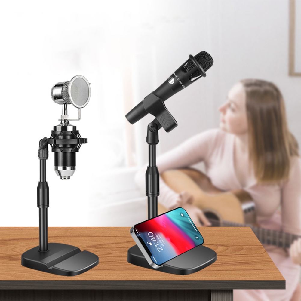 Giá Đỡ Micro Để Bàn Có Thể Điều Chỉnh Cho Điện Thoại Và Máy Tính Bảng