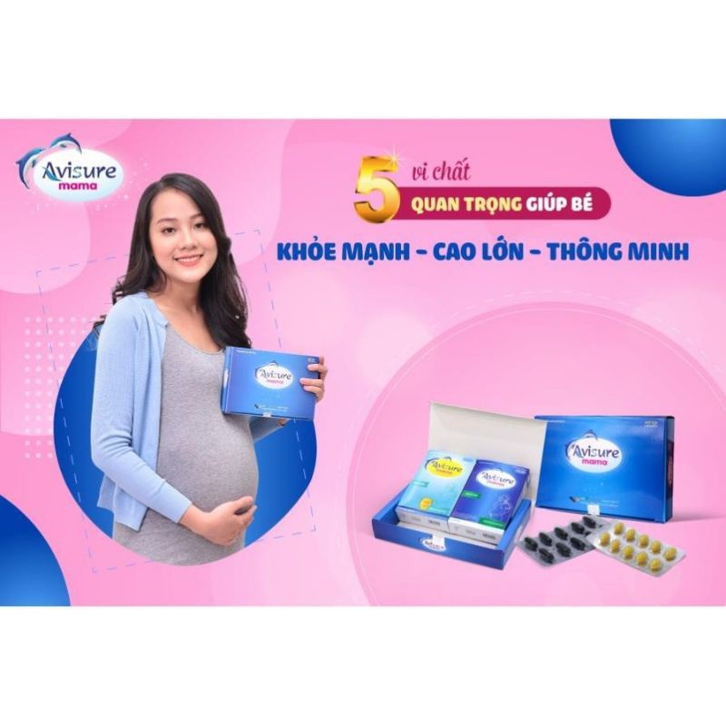 Avisure mama (hộp 60 viên) bổ sung vi chất thiết yếu - DHA - EPA cho phụ nữ mang thai và sau sinh