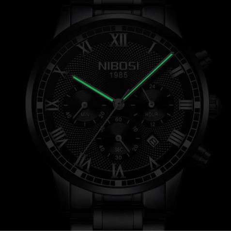 [Tặng vòng tay]Đồng hồ nam NIBOSI chính hãng NI2339.05 dây thép đúc đặc cao cấp