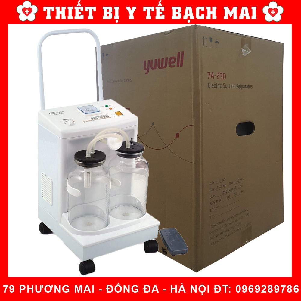 Máy Hút Dịch 2 Bình YUWELL 7A-23D [BẢO HÀNH 02 NĂM]