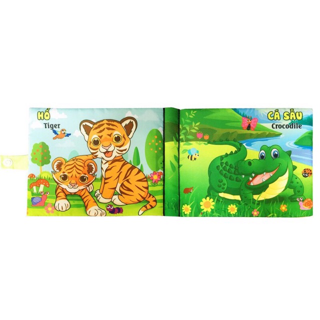 Sách vải -Động Vật Ăn Thịt- Song Ngữ Anh Việt