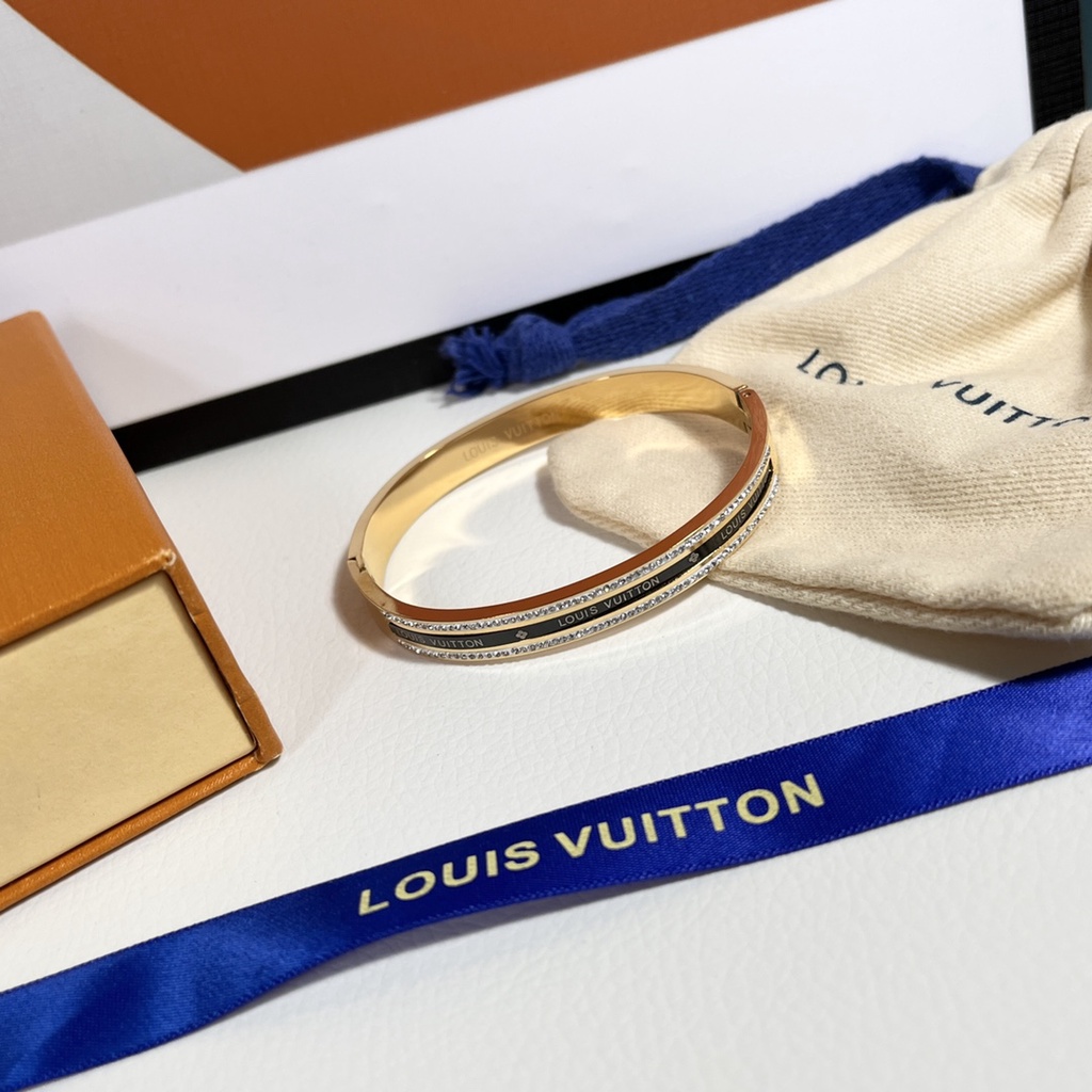 LOUIS VUITTON Vòng Tay LV Bằng Thép Thời Trang Đơn Giản Cho Nam Và Nữ