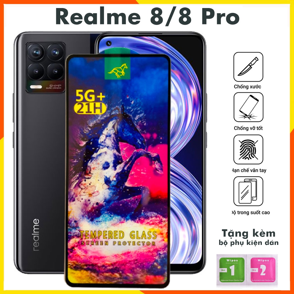 Cường lực realme 5s 5i c11 c12 c15 c27 c25y 7 pro 8 pro 9 7 7i 8i 9i q2 q3 c35 c30 c33 5G full màn tổng hợp Kính [OG]