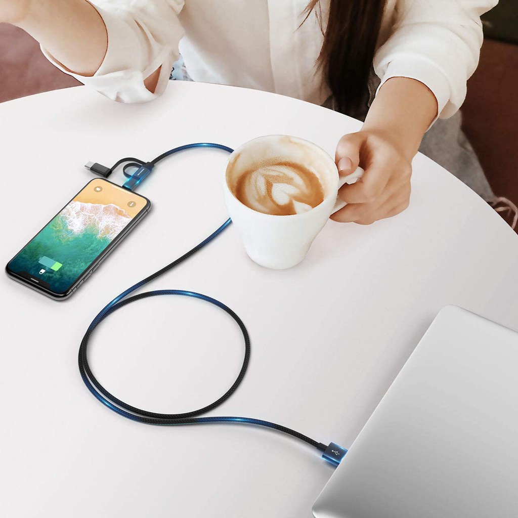 SAMSUNG HUAWEI Dây Cáp Sạc Nhanh 3 Trong 1 Đa Năng Cho Micro Usb / Type C / Iphone / Iphone / Most Smart Devicest Smart Devices Like Xiaomi Oppo Vivo