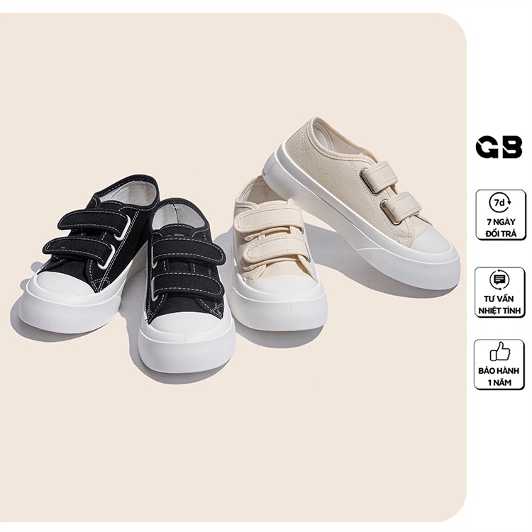 [Mã WABRMH99 giảm 12% đơn 99K]Giày bata nữ giayBOM GB Classics quai dán đế cao 3 cm B1474