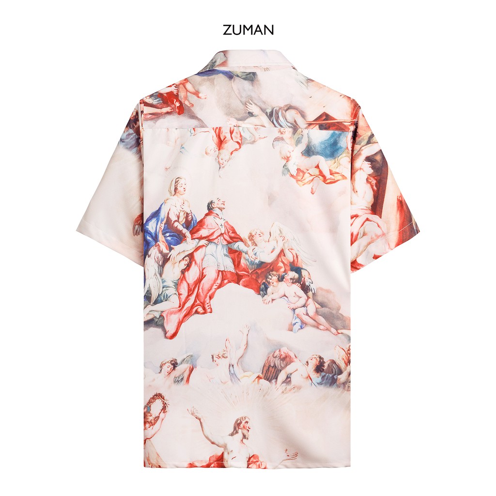 Áo sơ mi nam họa tiết thiên thần JUSTICE ANGEL ASM207 ZUMAN  Fulltag, Chuẩn cao cấp, lụa vân chéo 100% | BigBuy360 - bigbuy360.vn