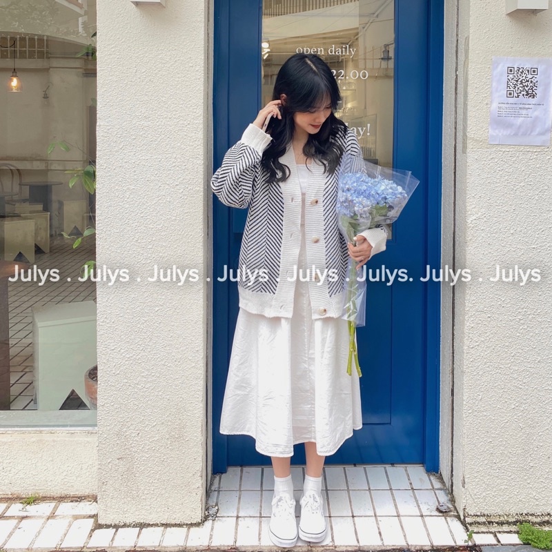 Áo cardigan len xương cá JULYS STORE (ảnh thật shop chụp kèm video)