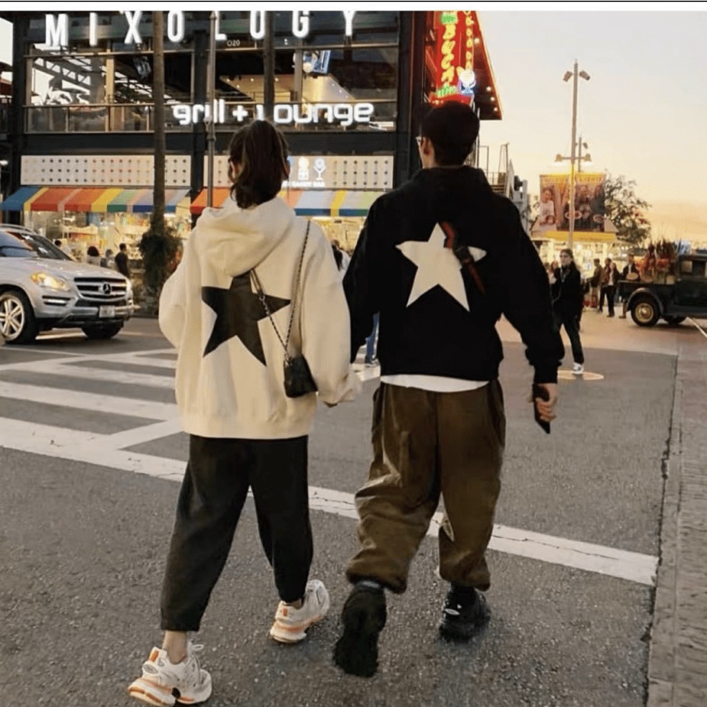 (Free Ship) Áo Khoác Hoodie Nam Nữ họa Tiết Ngôi Sao Thời TRAng Phong Cách Hàn Quốc Shop VLTN