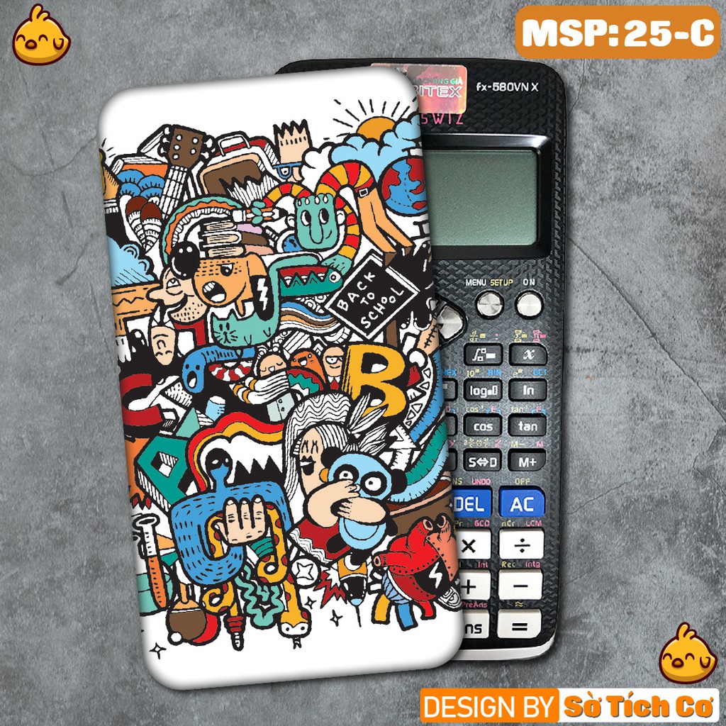 Miếng decal dán máy tính fx-570, fx-580, fx-880, Casio, Vinacal,... Monster Pattern MSP: 25