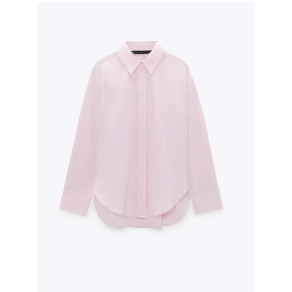 ÁO SƠ MI VẢI POPLIN ZRA NỮ DÁNG DÀI