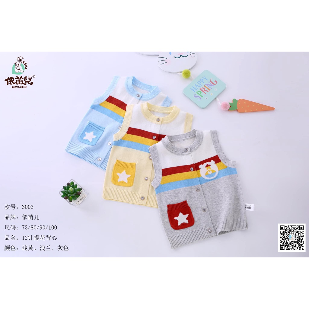 ( Size 6- 17kg) Áo gile len cho bé trai và vé gái siêu mềm mịn