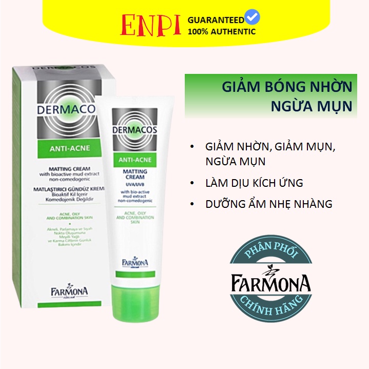 Kem Dưỡng Giảm Mụn Bóng Nhờn Farmona Dermacos Anti Acne Matting Cream