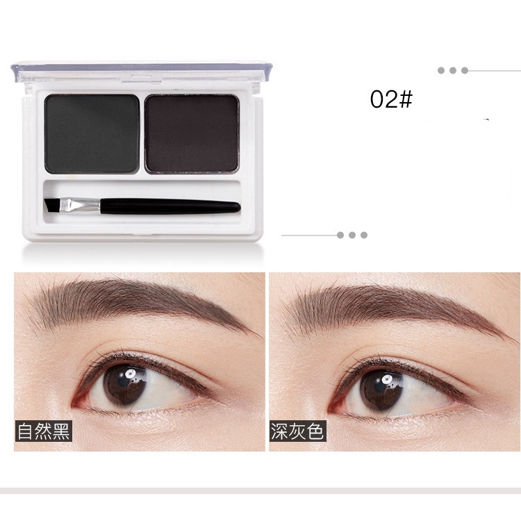 Bột tán mày 2 màu kèm cọ chuyên dụng