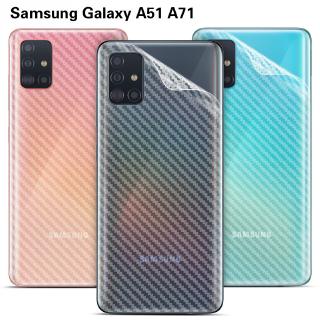 Samsung galaxy a71 a51 họa tiết sợi carbon mờ mặt sau miếng dán phía sau phim bảo vệ mềm mờ