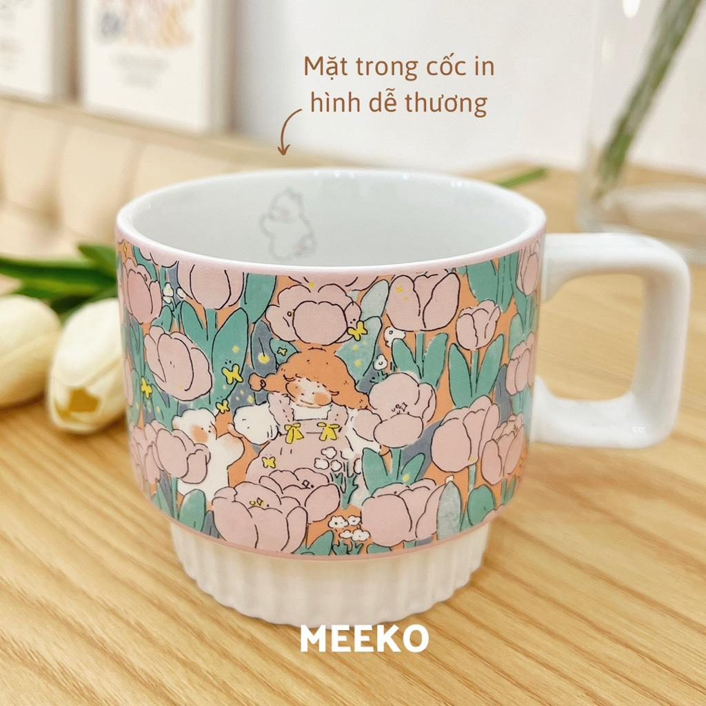 Cốc sứ cao cấp Gimi Cup dung tích 350ML MEEKO