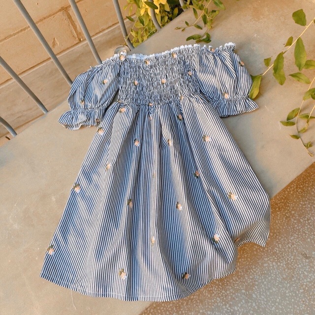 Đầm bẹt vai sọc ❣️