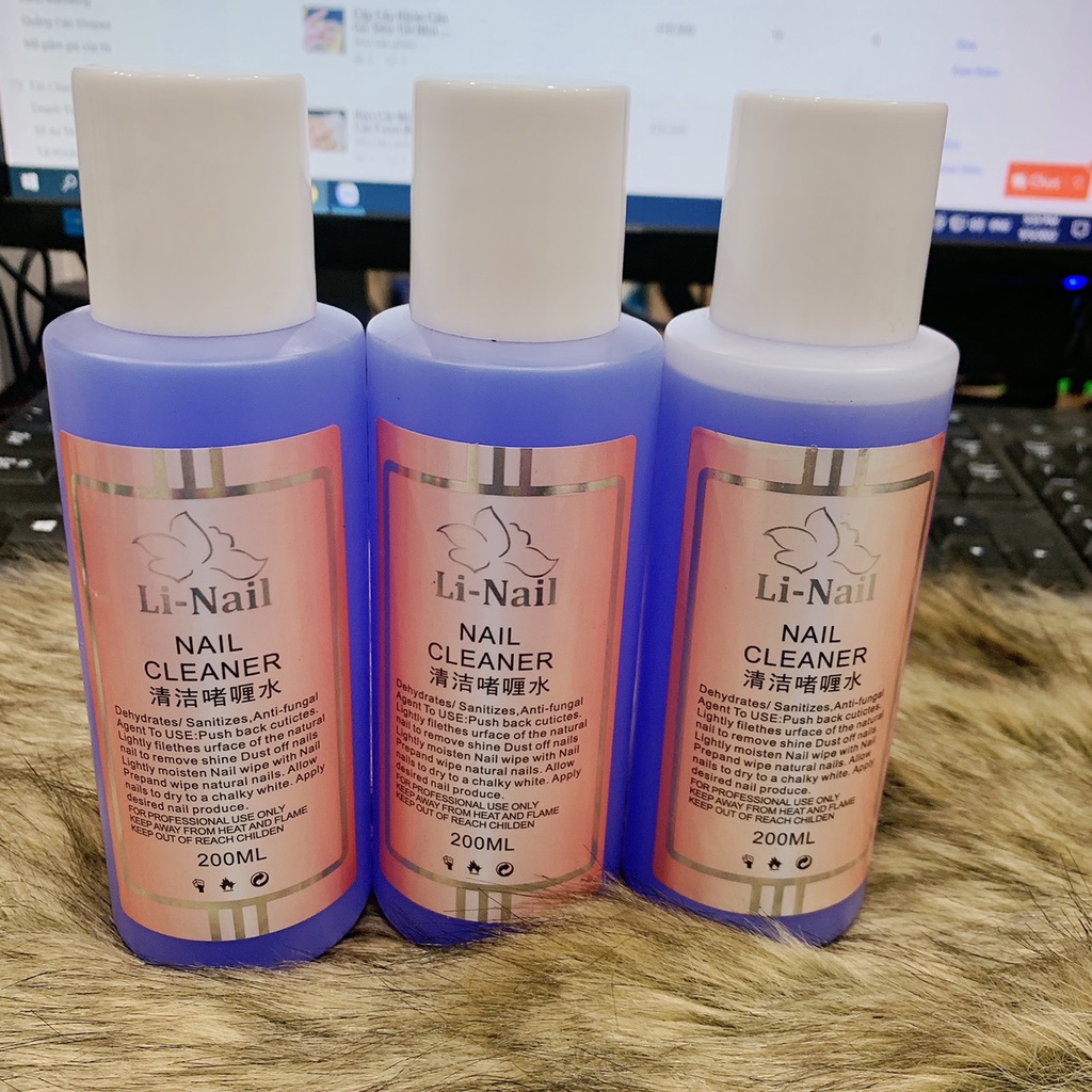 Nước Lau Gel Li-Nail Chính Hãng  Chuẩn Loại 1 Có Mùi Thơm Nhẹ