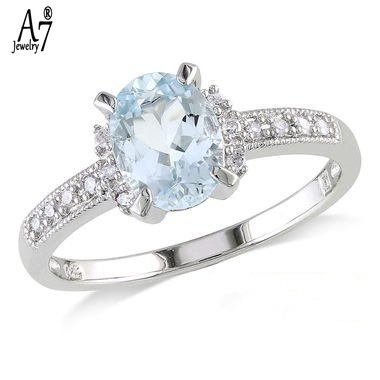 Nhẫn bạc S925 đính đá Sapphire nhân tạo thời trang cho nữ