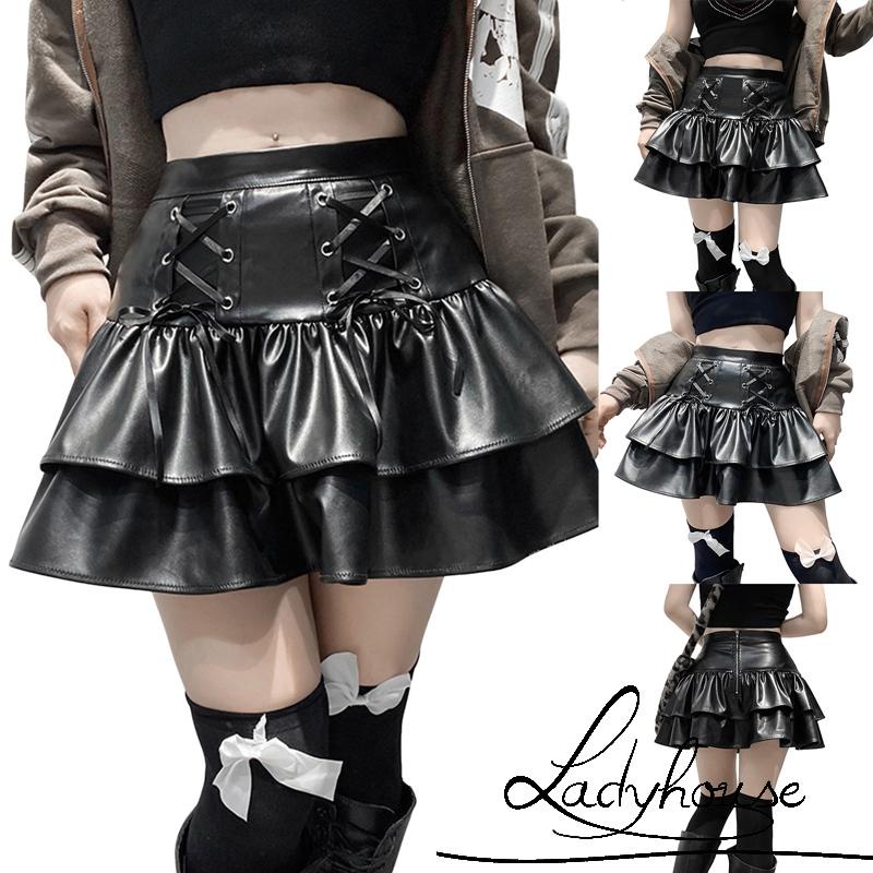 Chân váy ngắn hai lớp màu sắc thời trang mùa thu cho nữ