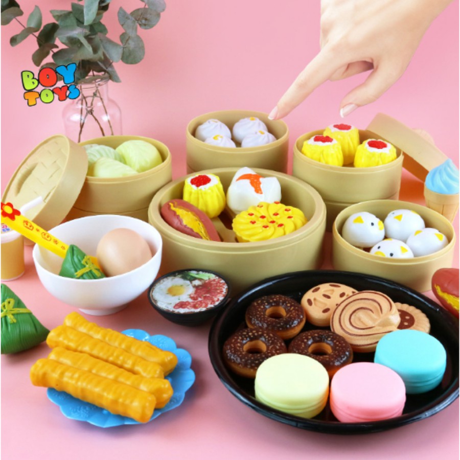 Bộ đồ chơi mô hình nấu ăn Dimsum nhiều món, đồ chơi an toàn cho bé