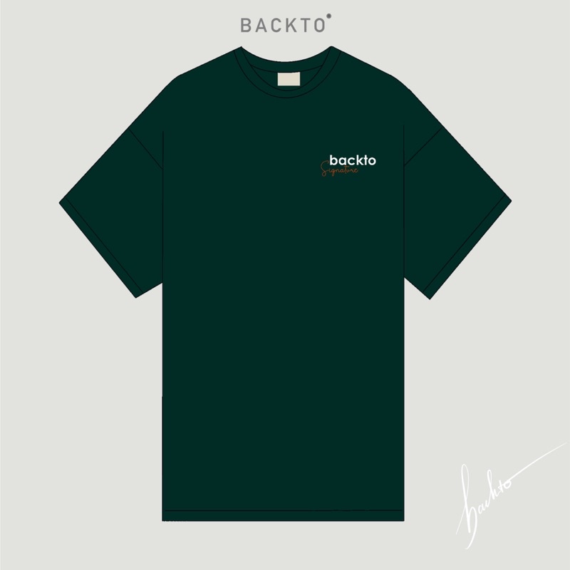 Áo thun BACKTO SIGNATURE - Dark Green