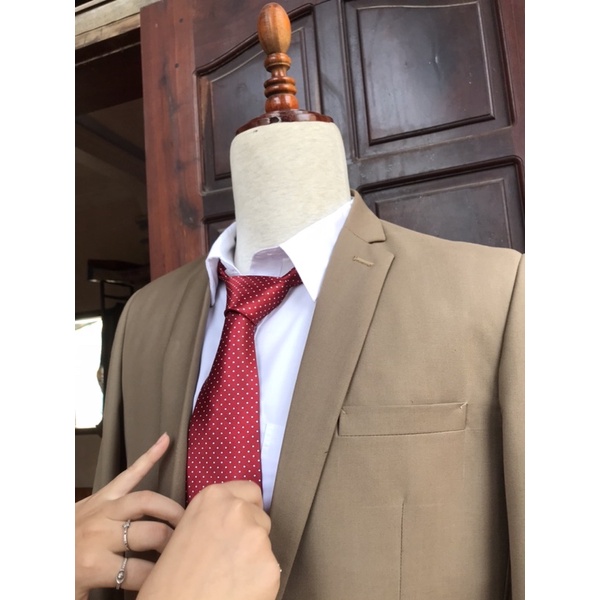 [ Hot ] Bộ Vest Nam Vàng Kem Thiết Kế Cao Cấp