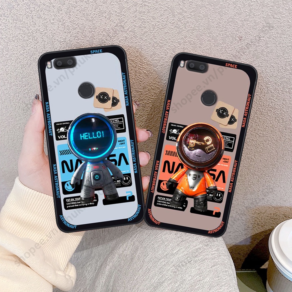 Ốp lưng Xiaomi Mi A1 hình người máy, robot nasa đáng yêu dễ thương