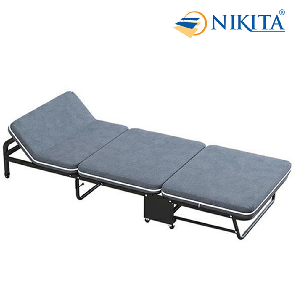 Giường gấp ba khúc NIKITA GB390 rộng 90cm màu XÁM xanh