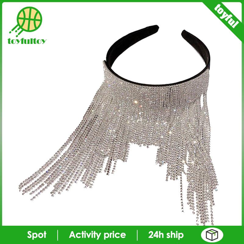 Băng Đô Cài Tóc Đính Đá Phối Tua Rua Sang Trọng