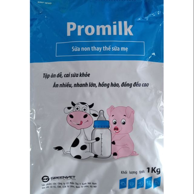 [Mã MINHVHB12 hoàn 9% đơn 199k] Sữa non thay thế sữa mẹ Promilk 1kg