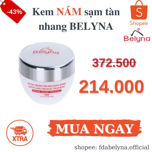 Kem Nám Sạm Tàn Nhang UV30 Belyna (15g) – Kem Dầu