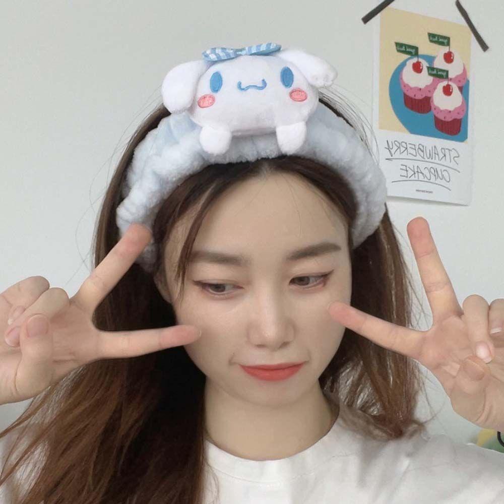 MXGOODS Băng Đô Nhung Họa Tiết Hoạt Hình Xinh Xắn Dành Cho Nữ