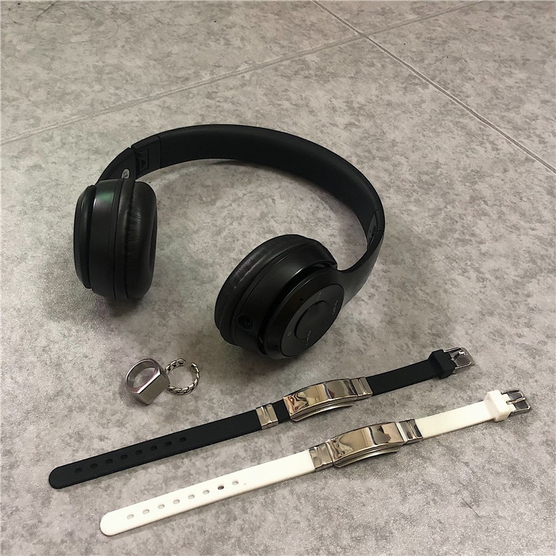 Vòng tay 222108 bằng silicon phối thép titan độc đáo phong cách harajuku dễ phối đồ cho cặp đôi nam nữ