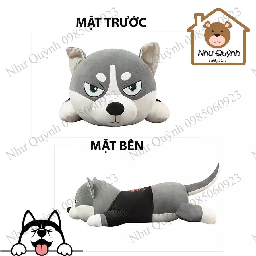Gấu bông chó husky ,chó alaska siêu to khổng lồ đáng yêu nghộ nghĩnh kích thươc 80cm 1m2 1m4 1m6