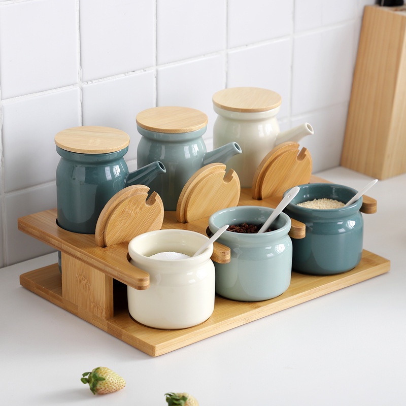 Hũ Đựng Gia Vị Bắc Âu Tông Màu Xanh Mint Sang Trọng Lọ Đựng Gia Vị Gia Đình Đẹp Tiện Dụng