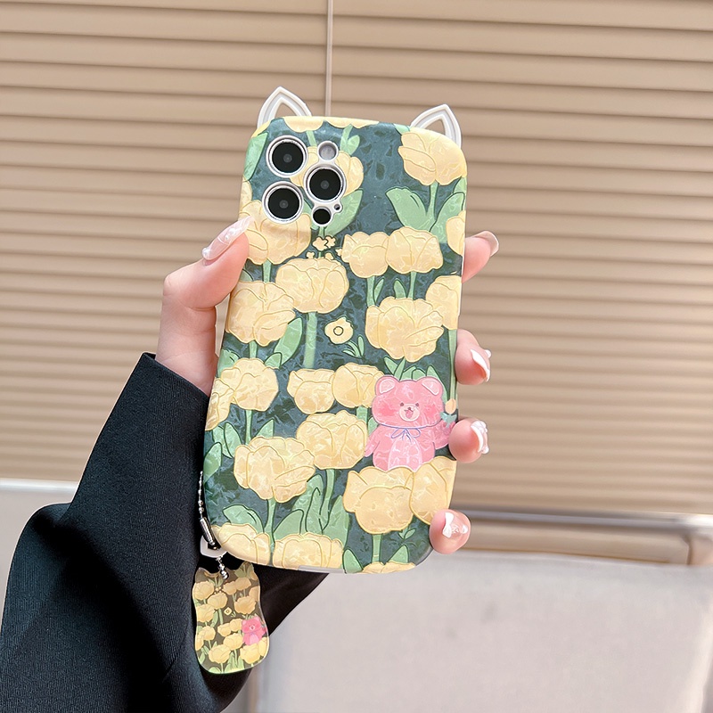 Ốp Điện Thoại TPU Mềm Họa Tiết Bông Hoa 3D Cho iPhone 13 11 12 Pro Max 12Pro 13Pro X XS Max XR 7 8 Plus