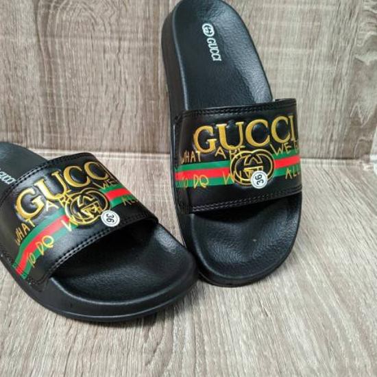 Dép Xỏ Ngón Gucci Màu Đen Thoải Mái Thời Trang Cho Nam Nữ