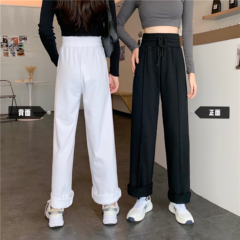 Quần dài lưng cao dáng rộng thiết kế mới năng động thời trang