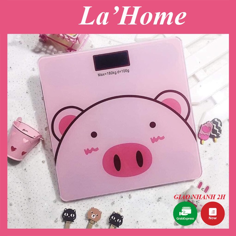 Cân điện tử La'Home, cân sức khỏe hình lợn hồng độ chính xác cao