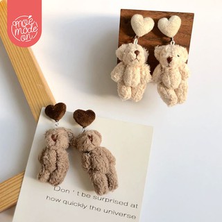 Hoa tai teddy bông độc lạ