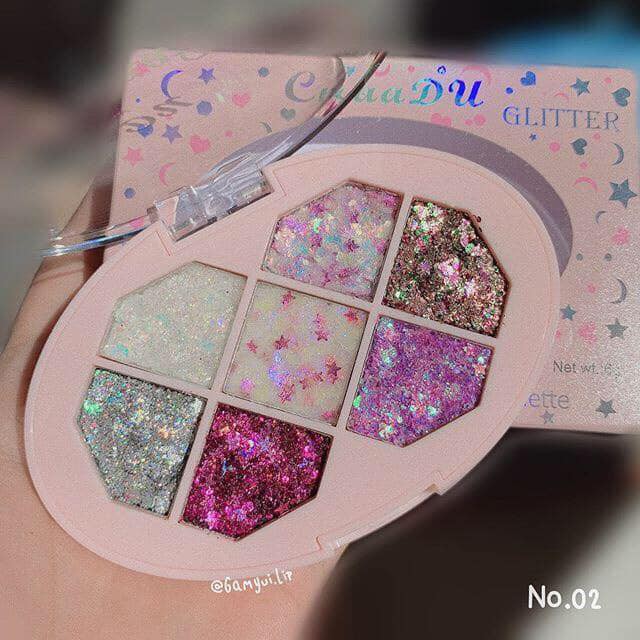 Bảng Phấn Mắt Nhũ Mắt Hạt To 7 Màu Kèm Sẵn Keo Hiệu CmaaDU | BigBuy360 - bigbuy360.vn